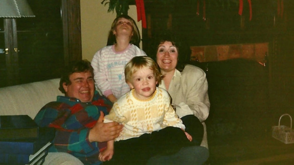 Early Picture of Christopher Candy and his family- his father John Candy, his mother Rosemary Margaret Hobor and his sister Jennifer Candy